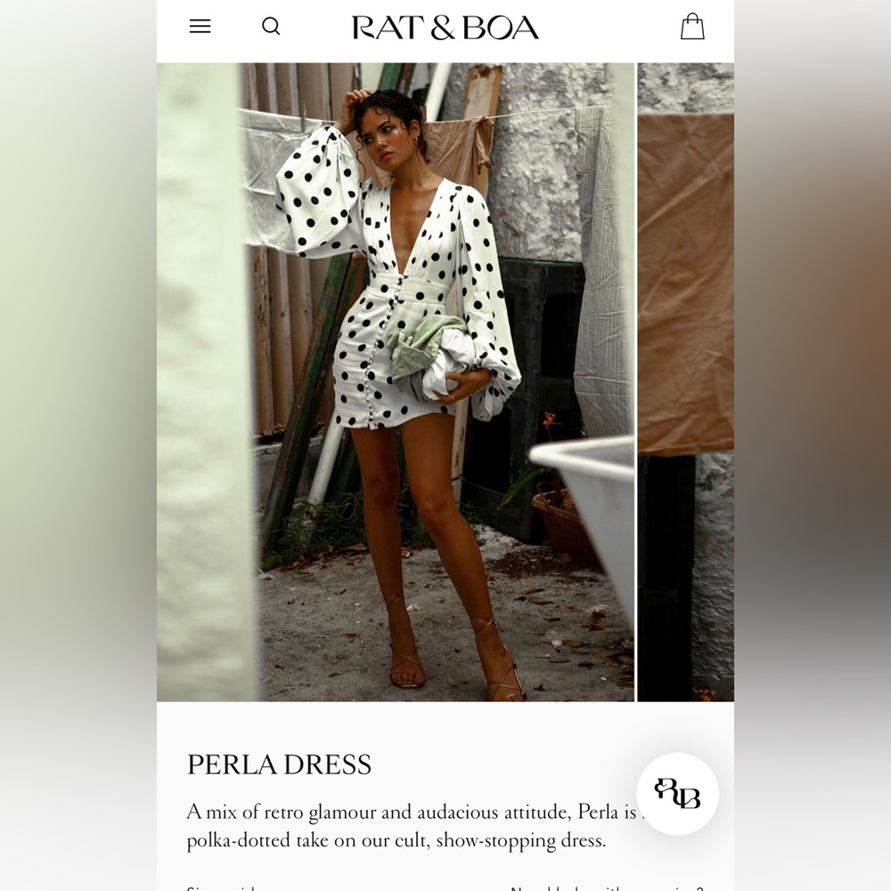 Rat & Boa Polka Dot Dress